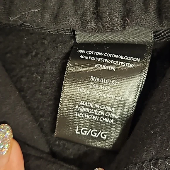 Tim Burton's The Nightmare Before Christmas hoodie Lg. Jack sleeve detail UNISEX - Picture 2 of 8